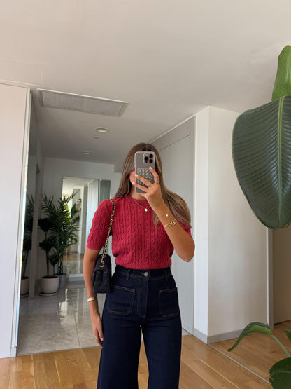 بلوزة احمر Massimo Dutti - KP4264