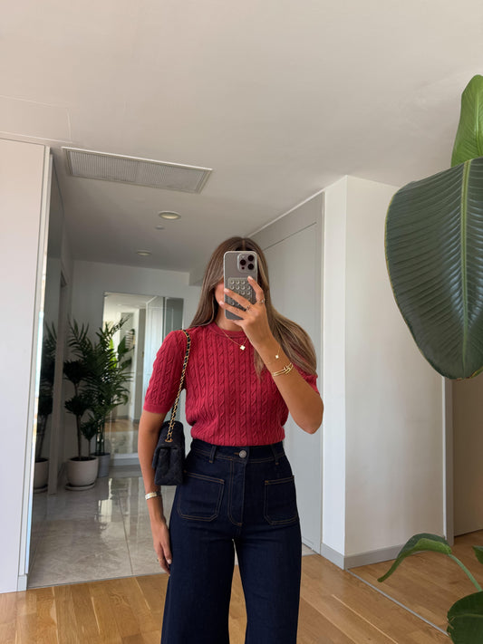 بلوزة احمر Massimo Dutti - KP4264