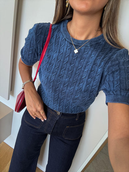 بلوزة كحلي Massimo Dutti - KP4264