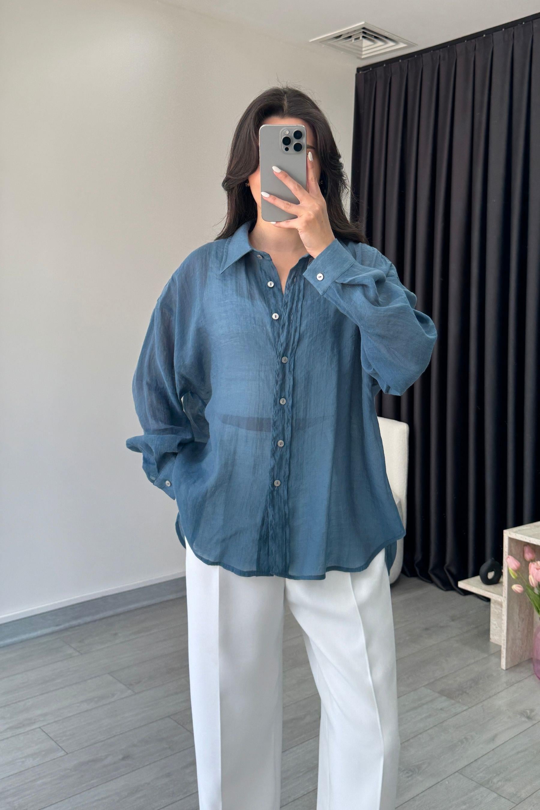 قميص ازرق غامق - KP4509