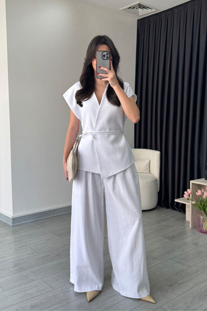 طقم كيمونو ابيض - KP1202