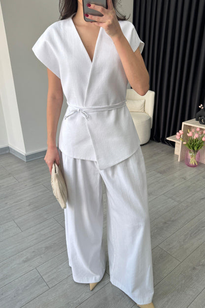 طقم كيمونو ابيض - KP1202