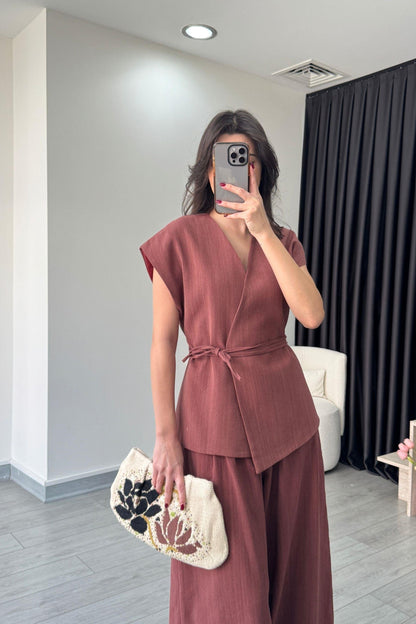 طقم كيمونو كرميدي - KP1202