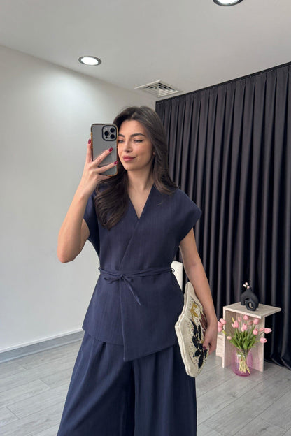 طقم كيمونو كحلي - KP1202