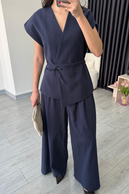 طقم كيمونو كحلي - KP1202