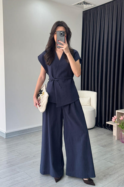 طقم كيمونو كحلي - KP1202