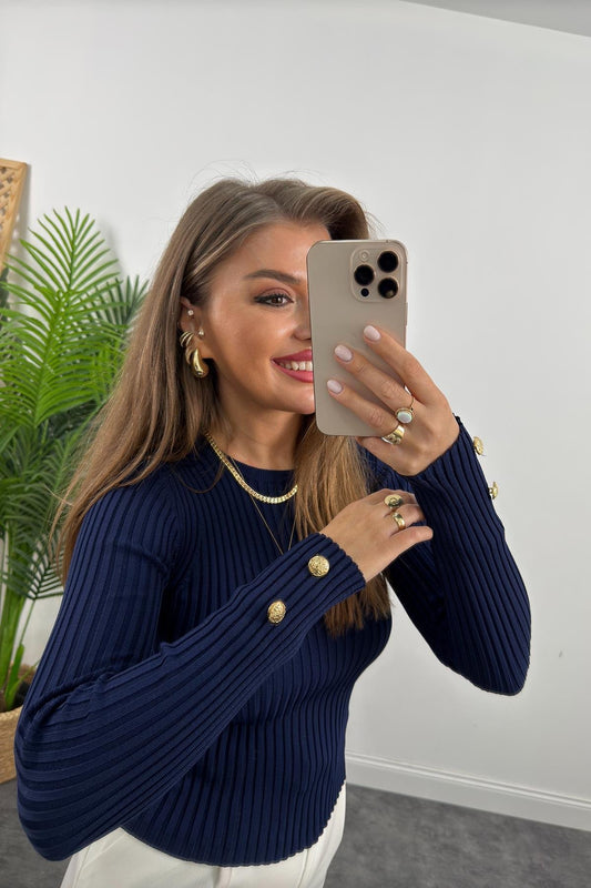 بلوزة بودي كحلي - KP4037