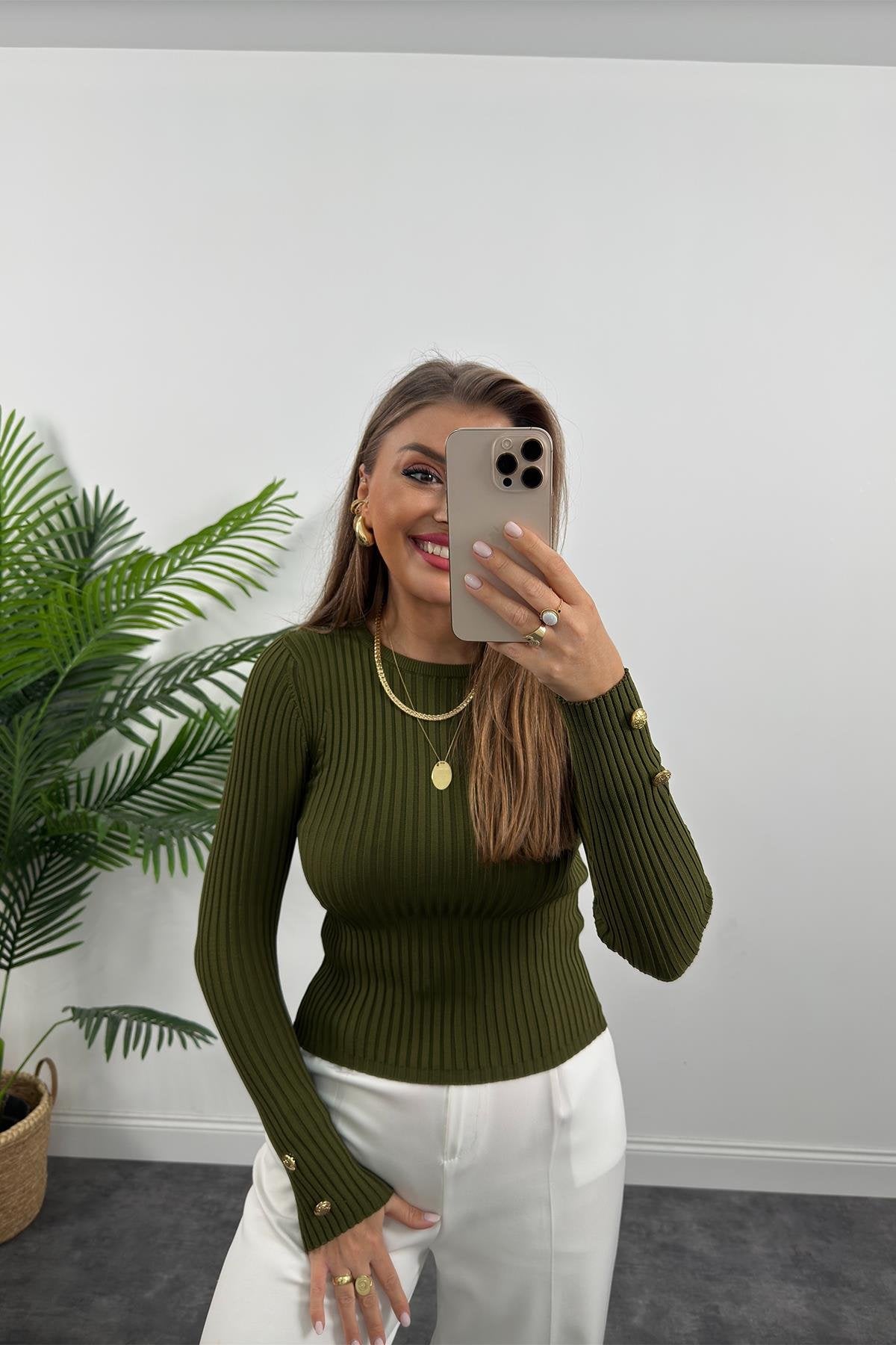 بلوزة بودي زيتي - KP4037