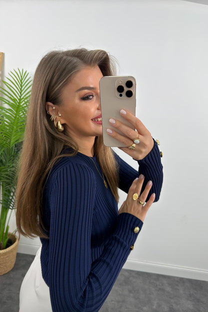 بلوزة بودي كحلي - KP4037