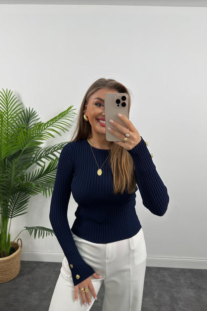 بلوزة بودي كحلي - KP4037