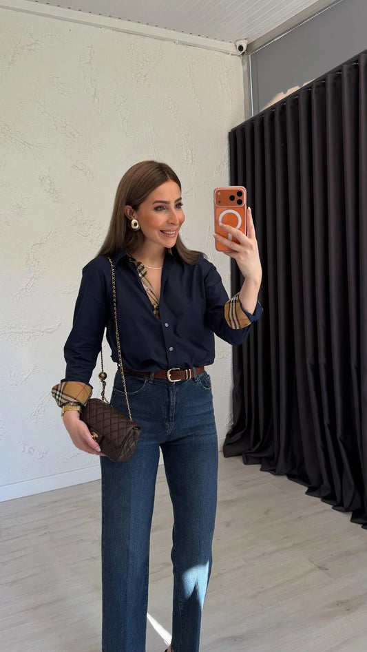 قميص كحلي Burberry - KP4291