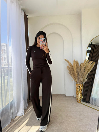 طقم لاكوست بني - KP1423