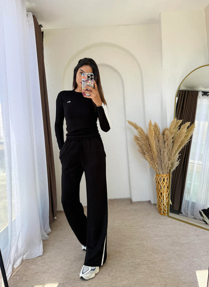 طقم لاكوست اسود - KP1423