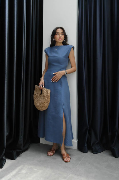 فستان يومي ازرق - KP2170