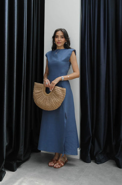 فستان يومي ازرق - KP2170