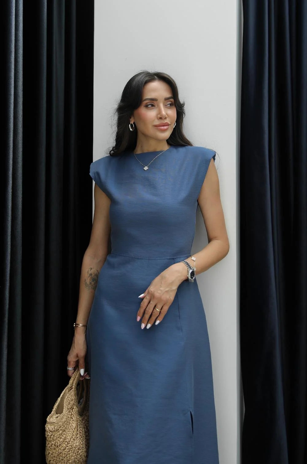 فستان يومي ازرق - KP2170