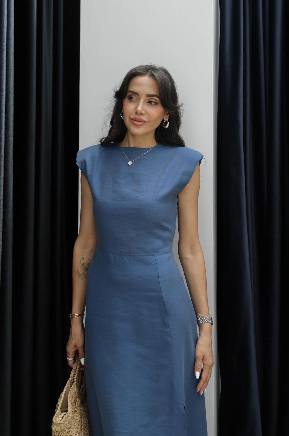 فستان يومي ازرق - KP2170