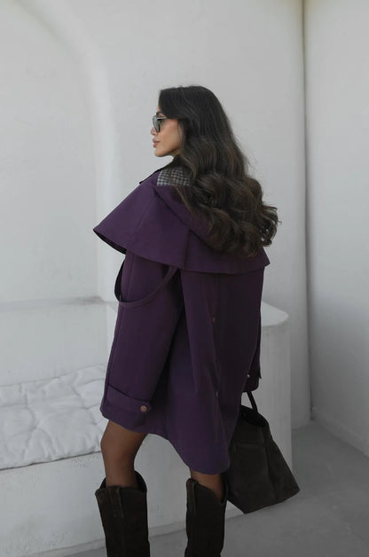 جكيت ترنش عنابي - KP7151