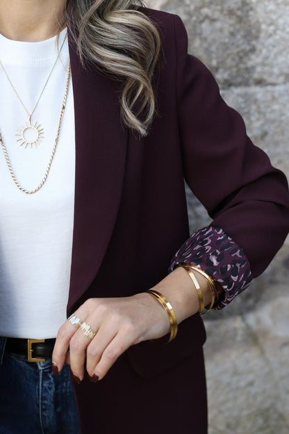 بليزر عنابي نمري - KP7126