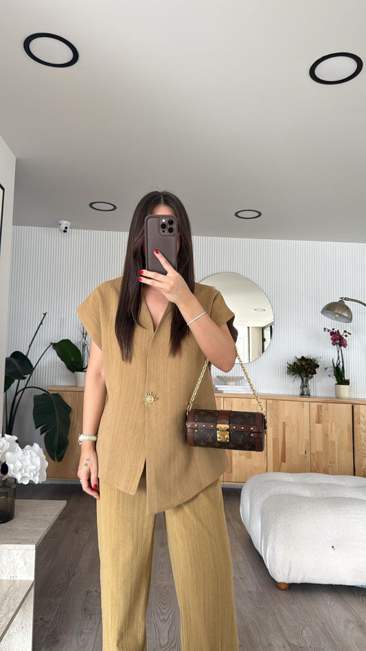 طقم شمس زيتي مصفر - KP1252