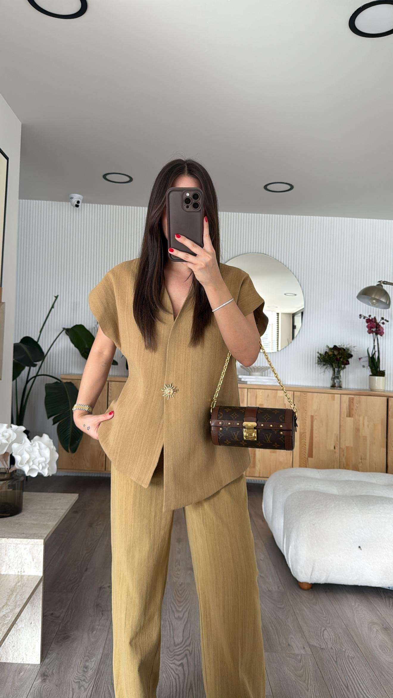 طقم شمس زيتي مصفر - KP1252