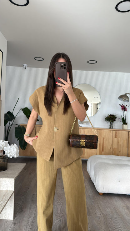 طقم شمس زيتي مصفر - KP1252