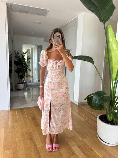 فستان زهري مورد - KP2209