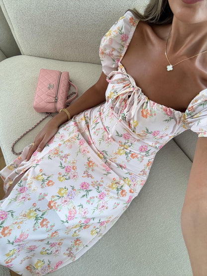 فستان زهري مورد - KP2209