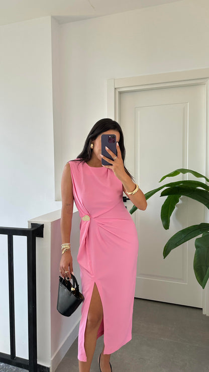 فستان ميدي زهري - KP2203