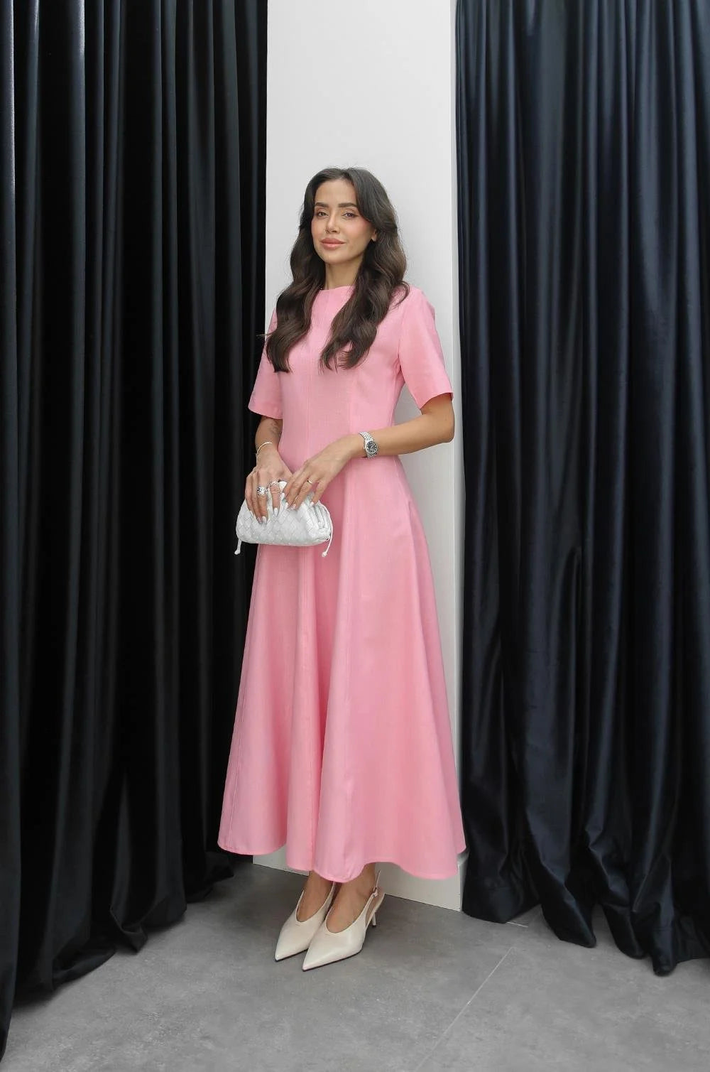 فستان زهري - KP2157