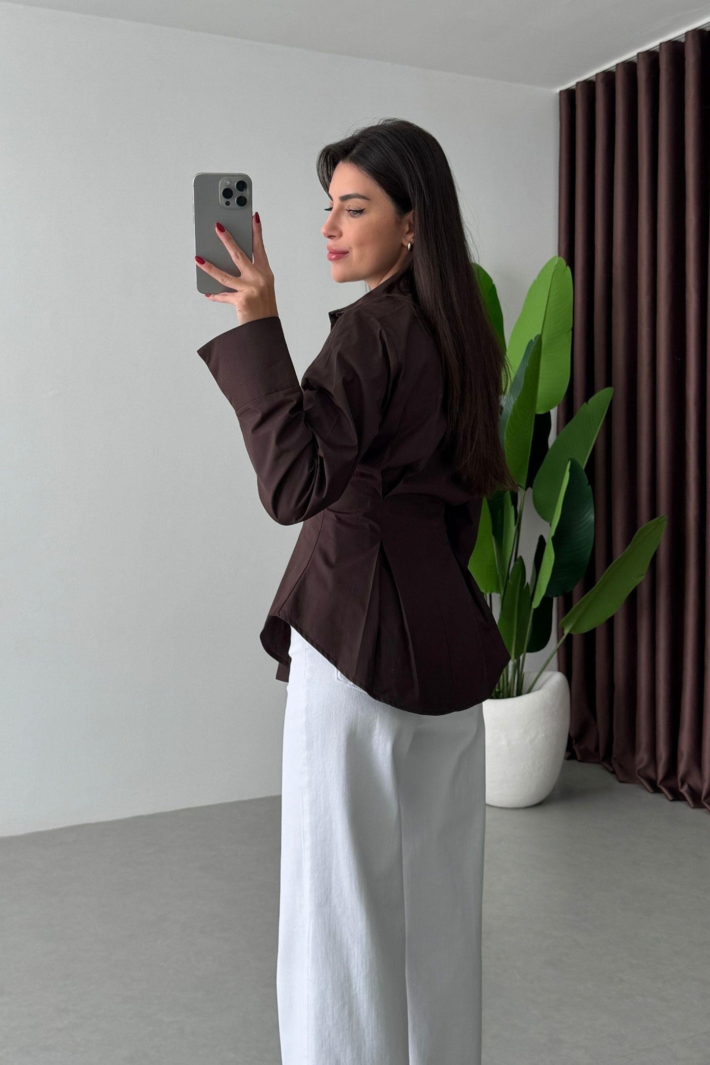 قميص بني - KP4216