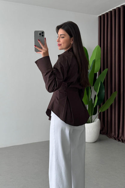 قميص بني - KP4216