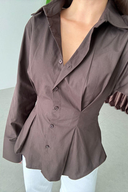 قميص بني - KP4216