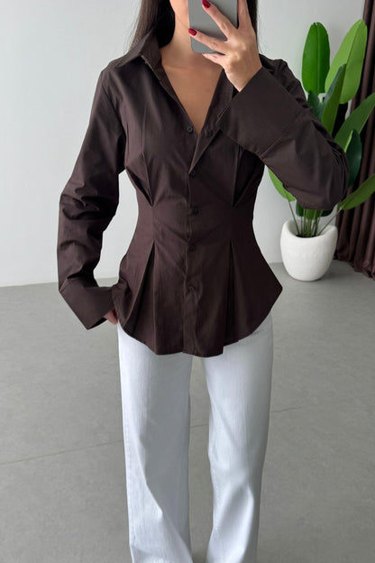 قميص بني - KP4216