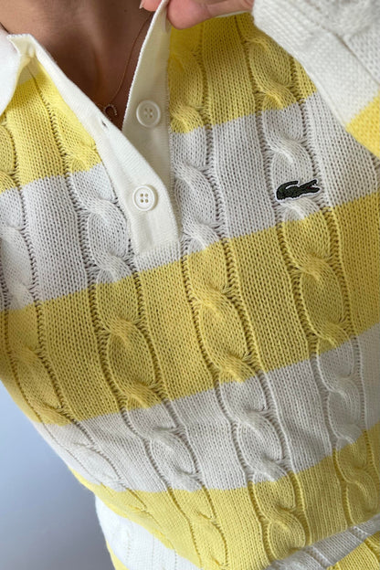 بلوزة اصفر مخططة لاكوست - KP4332