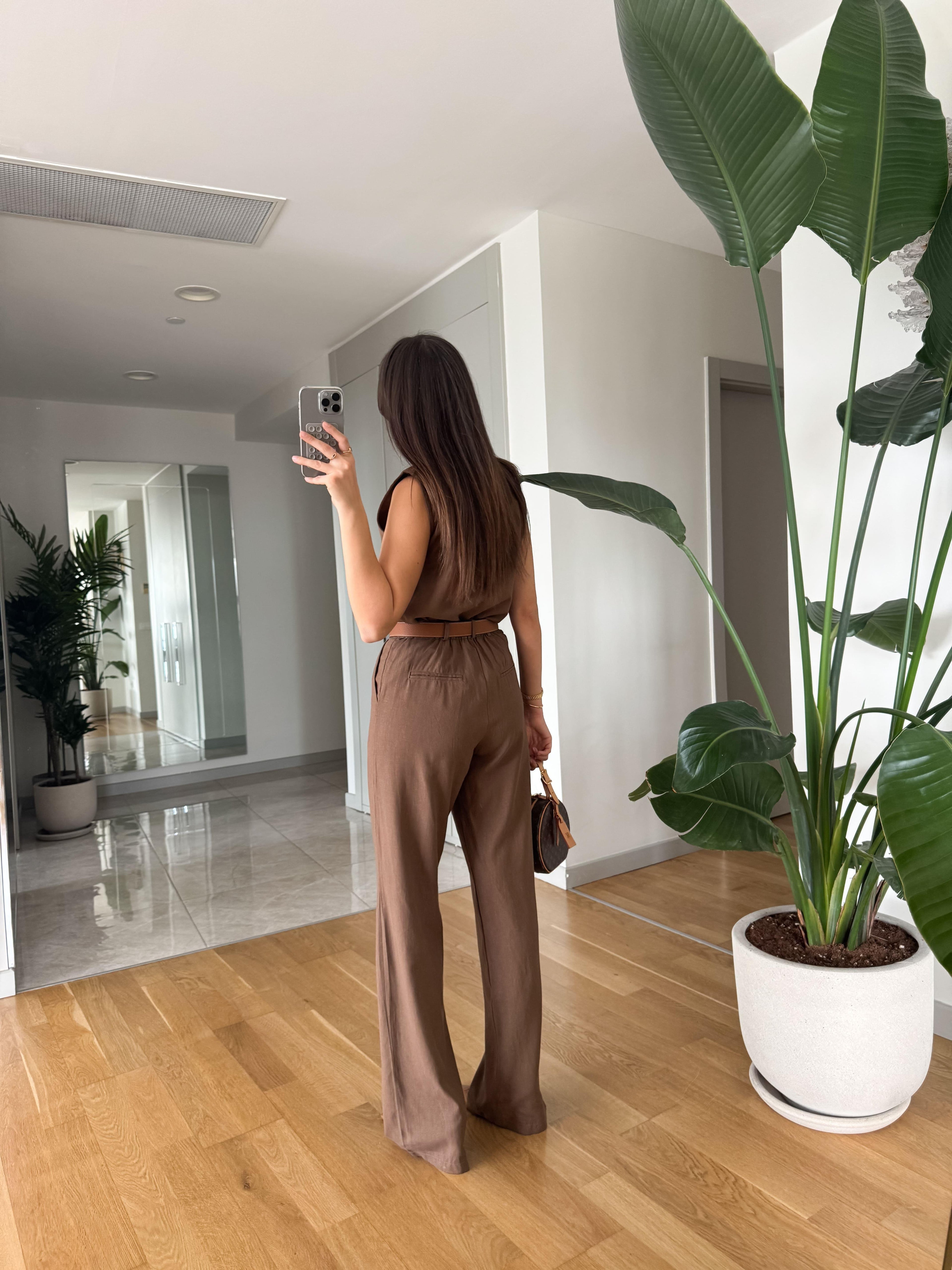 طقم بني Massimo Dutti - KP1253