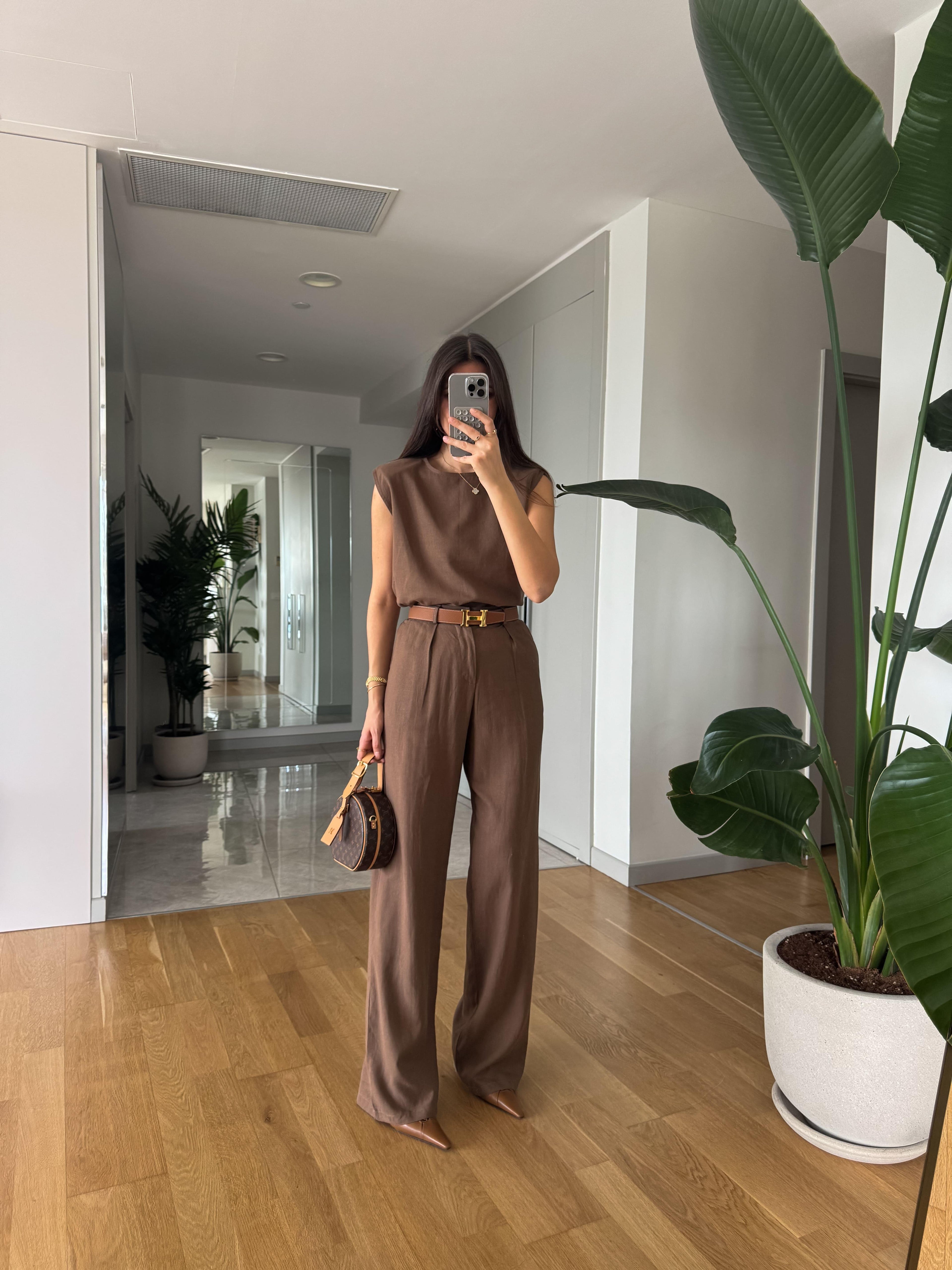 طقم بني Massimo Dutti - KP1253