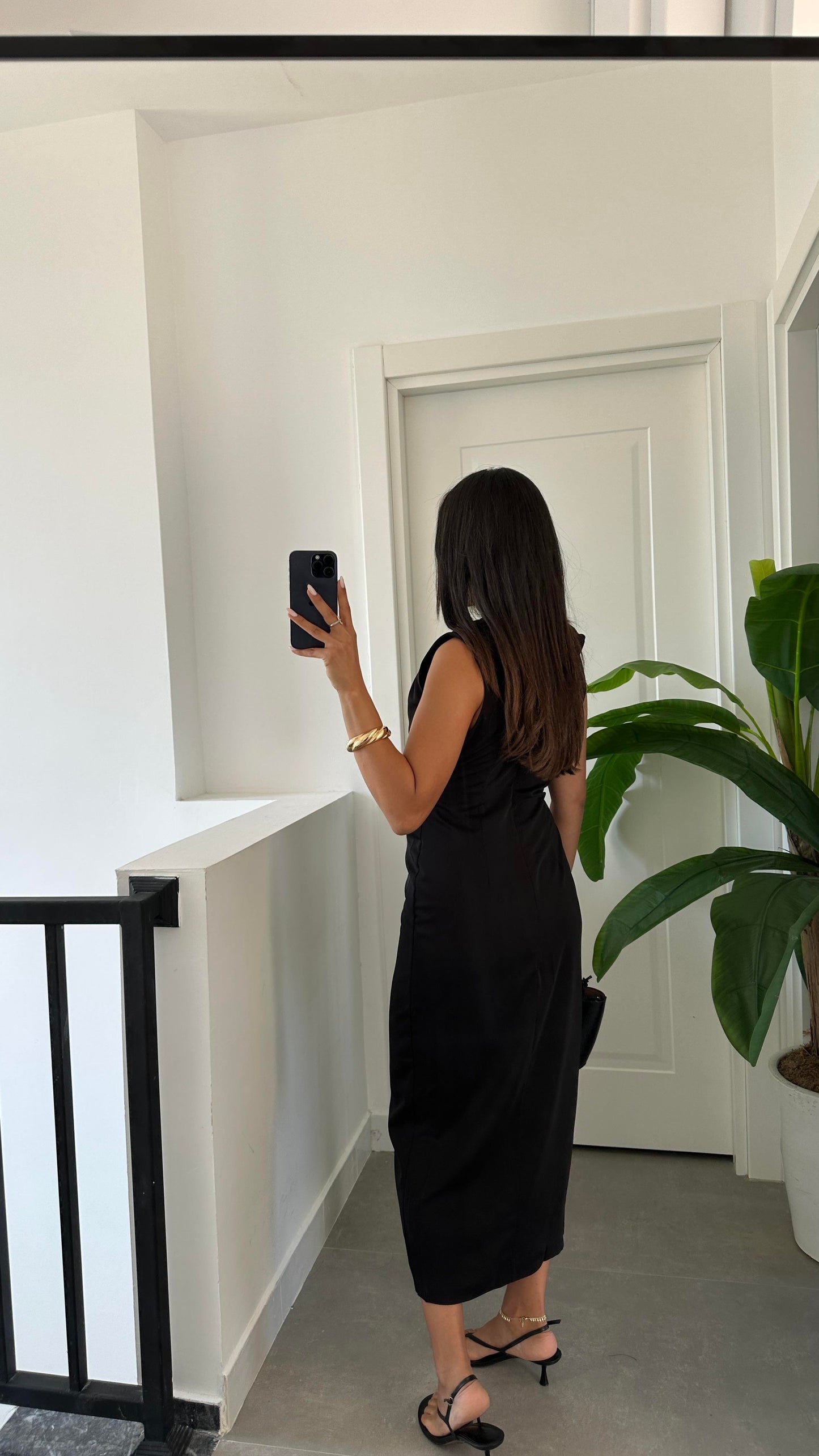 فستان ميدي اسود - KP2203