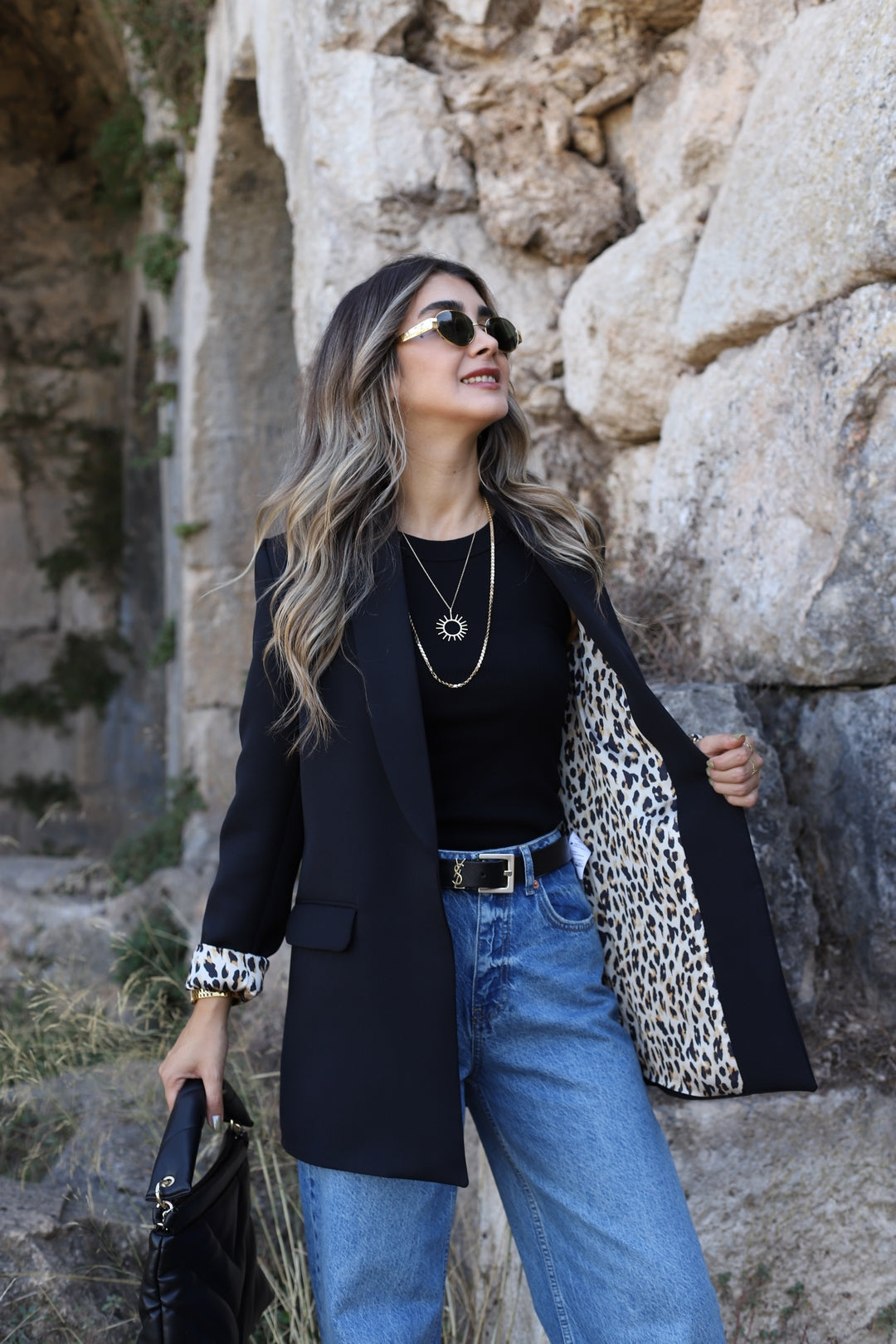 بليزر اسود نمري - KP7126