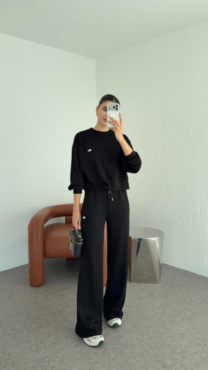 طقم لاكوست اسود - KP1383