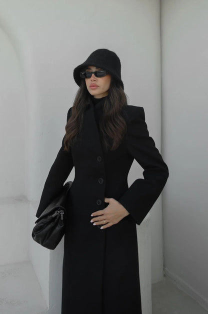 جكيت اسود بأزرار - KP7148