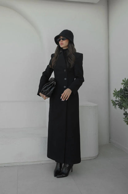 جكيت اسود بأزرار - KP7148