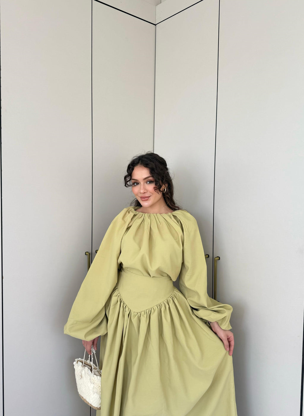 طقم تنورة اخضر - KP1660