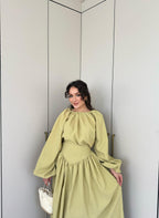 طقم تنورة اخضر - KP1660