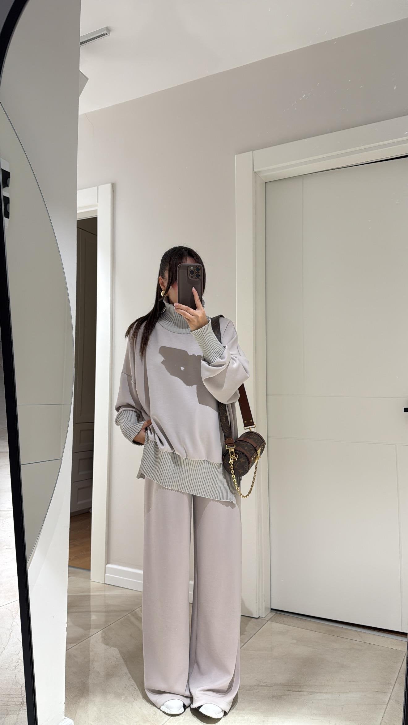 طقم قبة بيج بسحاب - KP1410