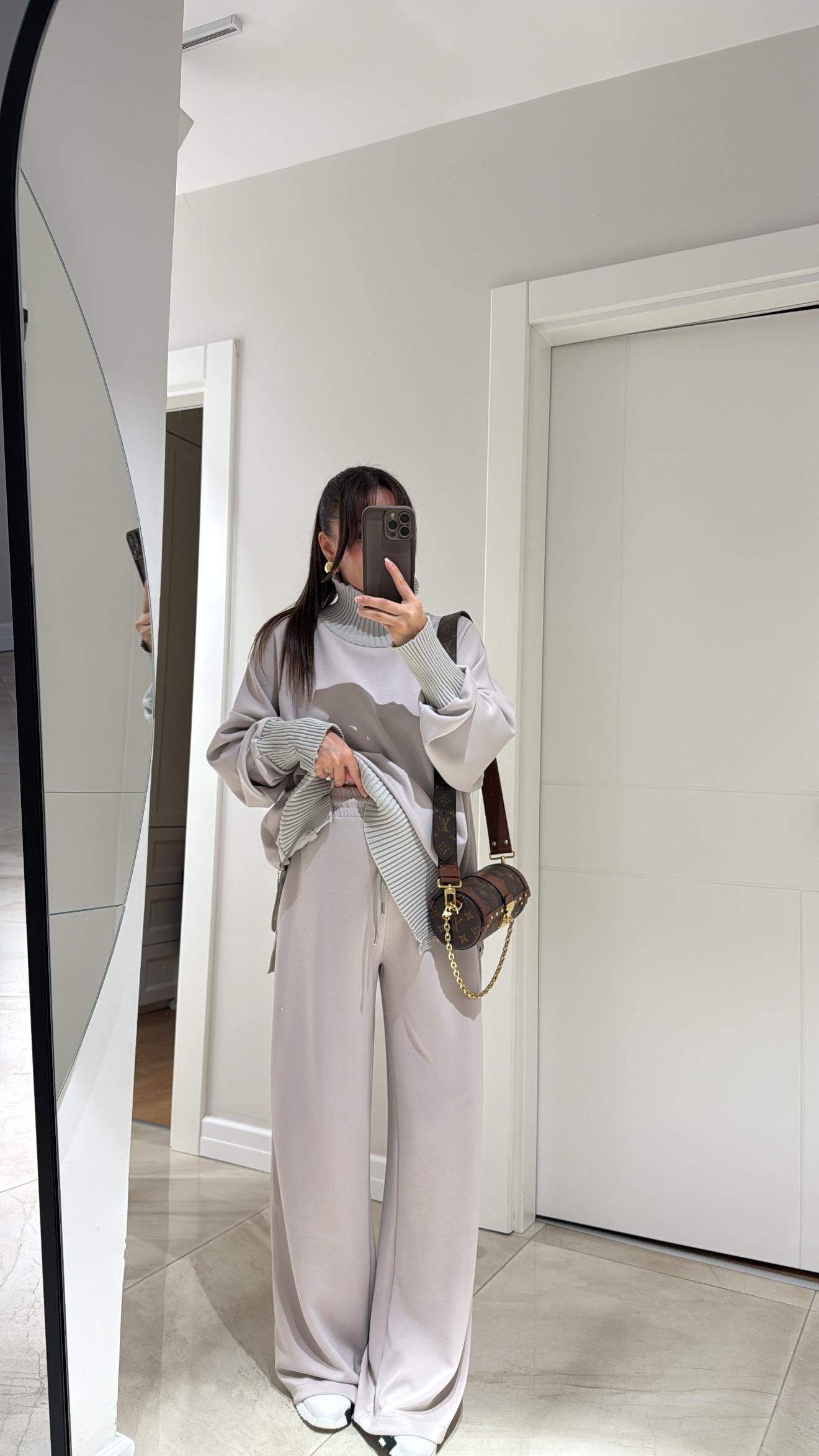 طقم قبة بيج بسحاب - KP1410