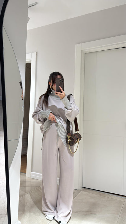 طقم قبة بيج بسحاب - KP1410