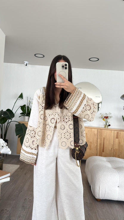 طقم صيفي بيج - KP1301