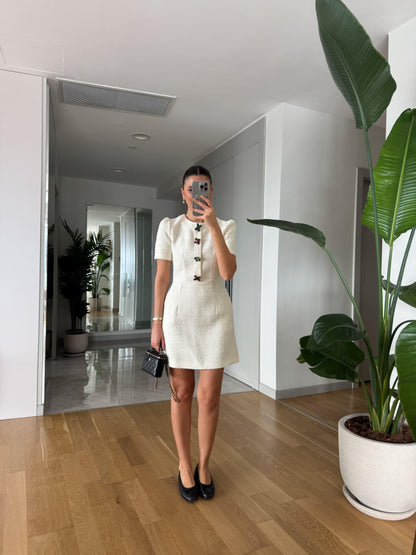 فستان ميني ابيض - KP2140