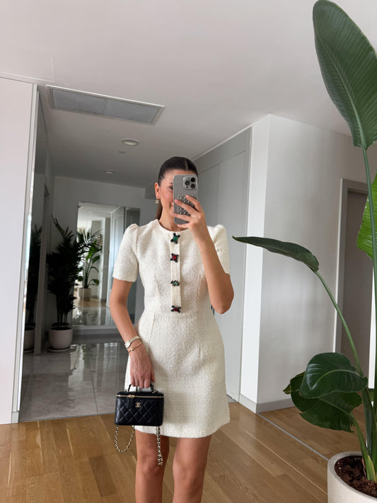 فستان ميني ابيض - KP2140